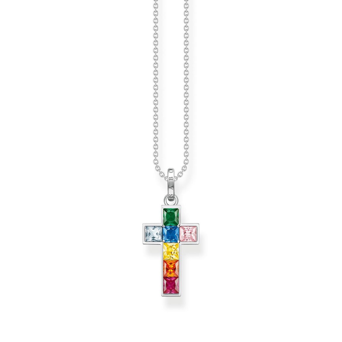 Picture of Rainbow heritage Colourful Cross Necklace