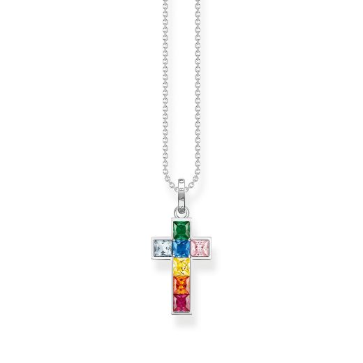 Picture of Rainbow heritage Colourful Cross Necklace