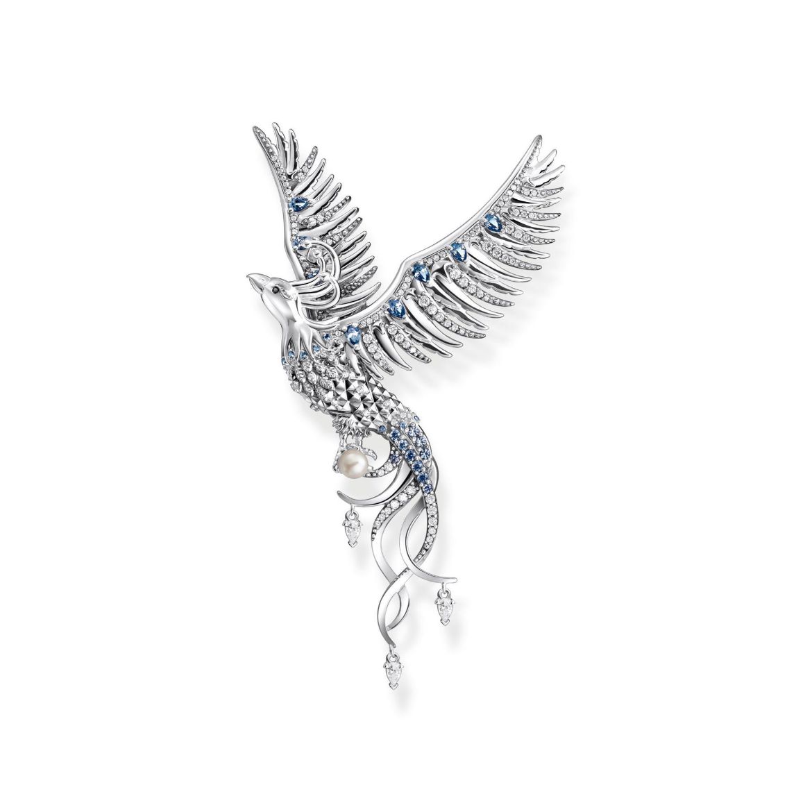 Glorria 925k Sterling Silver Phoenix Bird Necklace