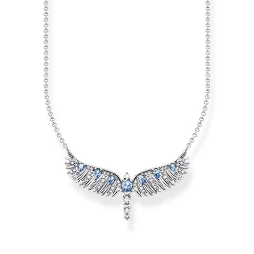 Picture of Phoenix Wings Necklace with Blue Stones