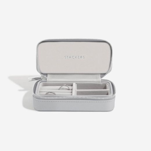 Picture of Pebble Grey Medium Zipped Jewellery Box