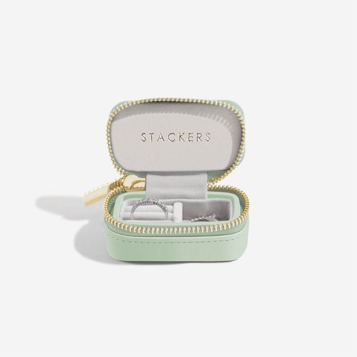 Picture of Sage Green Petite Zipped Jewellery Box