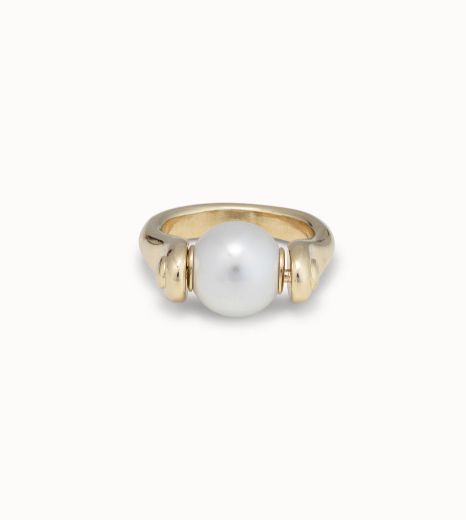 Picture of Full Pearl Moon Gold Plated Ring