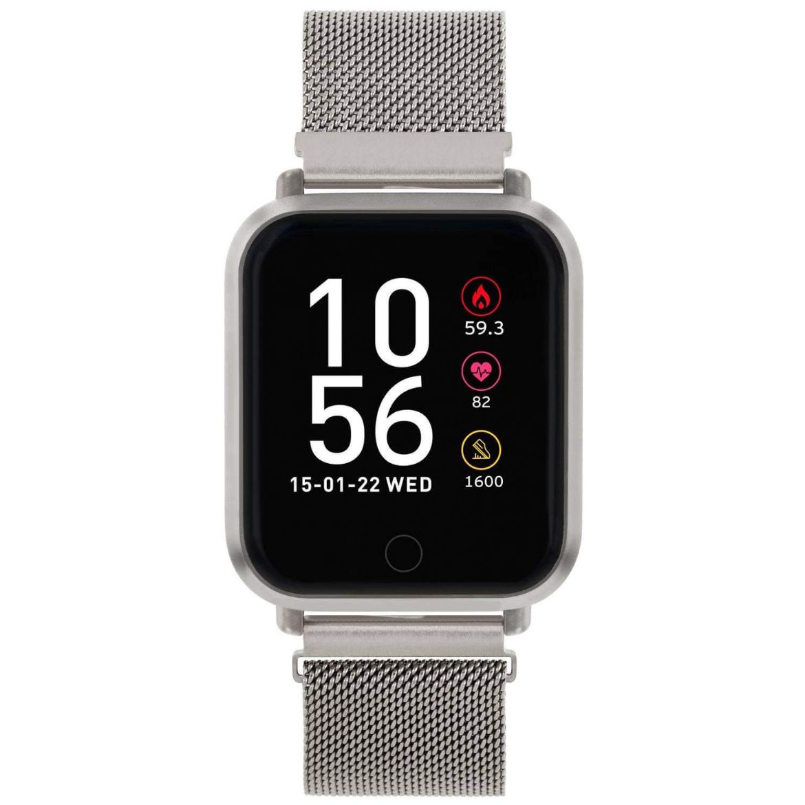 Silver mesh shop band watch