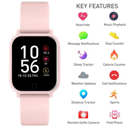 Smart watch online pink color