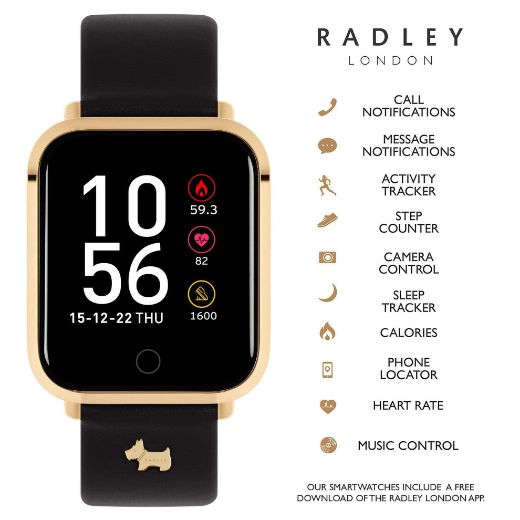 Picture of Black Leather Strap Series 06 Radley Smart Watch