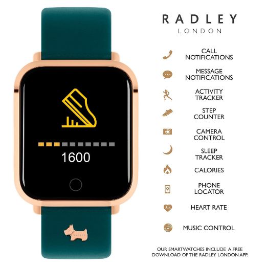 Picture of Teal Leather Strap Series 06 Radley Smart Watch