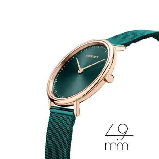 Picture of Ladies Ultra Slim Teal Watch with Mesh Strap