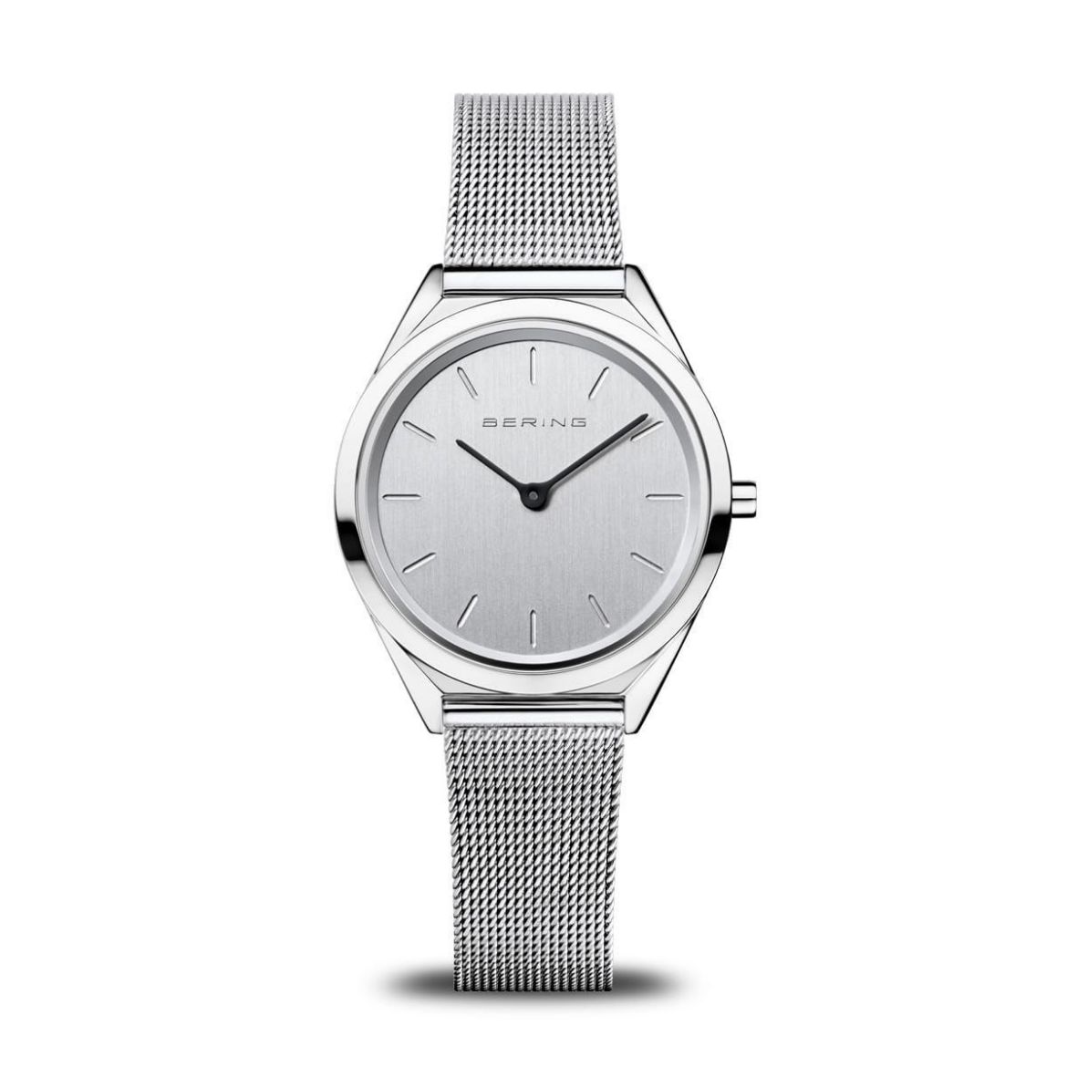 Picture of Ultra Slim Watch with Silver Dial and Silver Mesh Strap