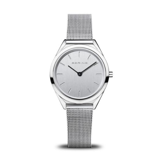 Picture of Ultra Slim Watch with Silver Dial and Silver Mesh Strap