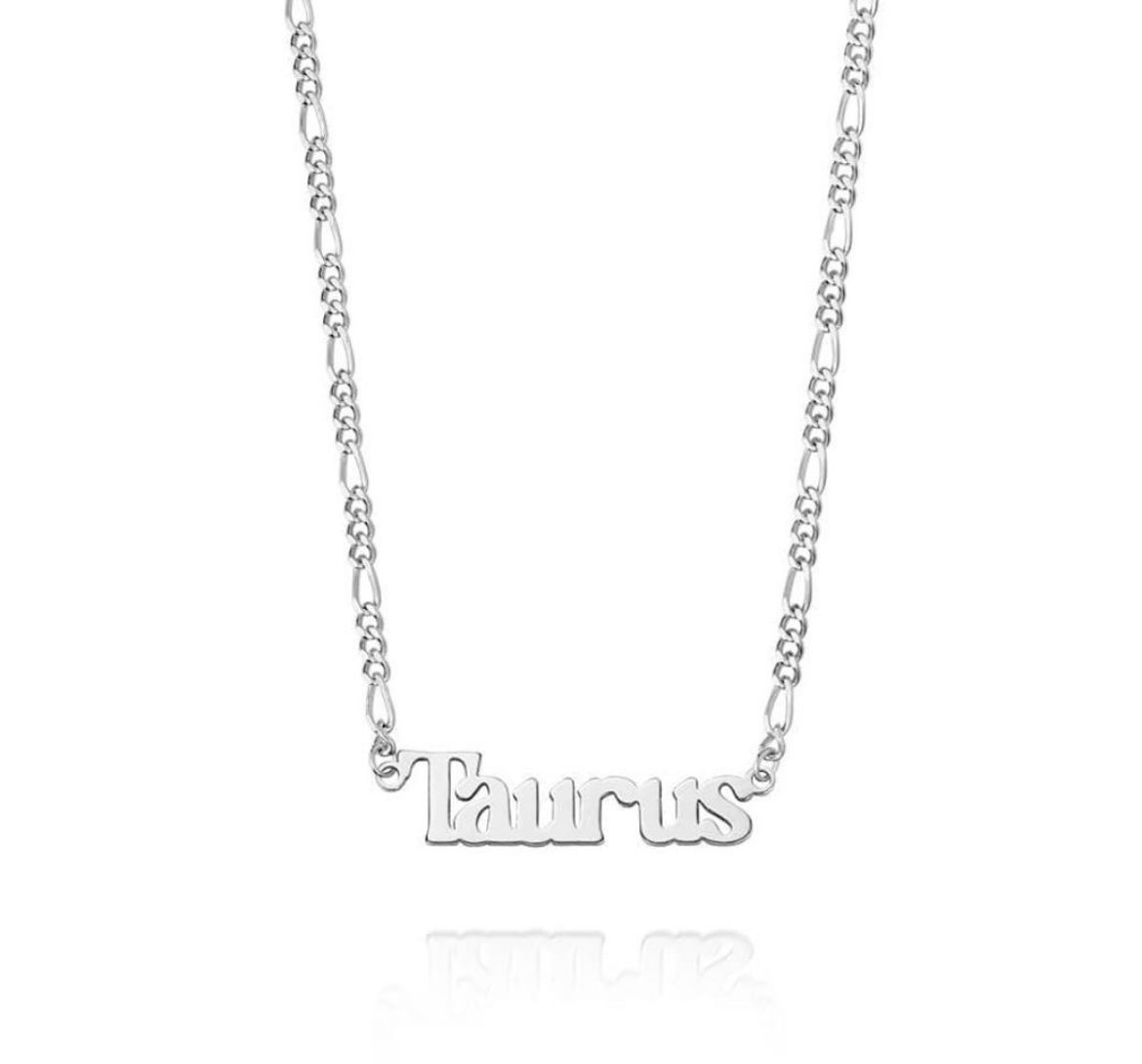 Picture of Taurus Zodiac Necklace in Silver