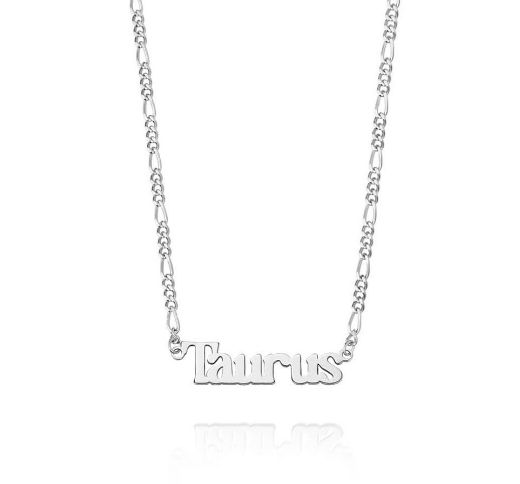 Picture of Taurus Zodiac Necklace in Silver