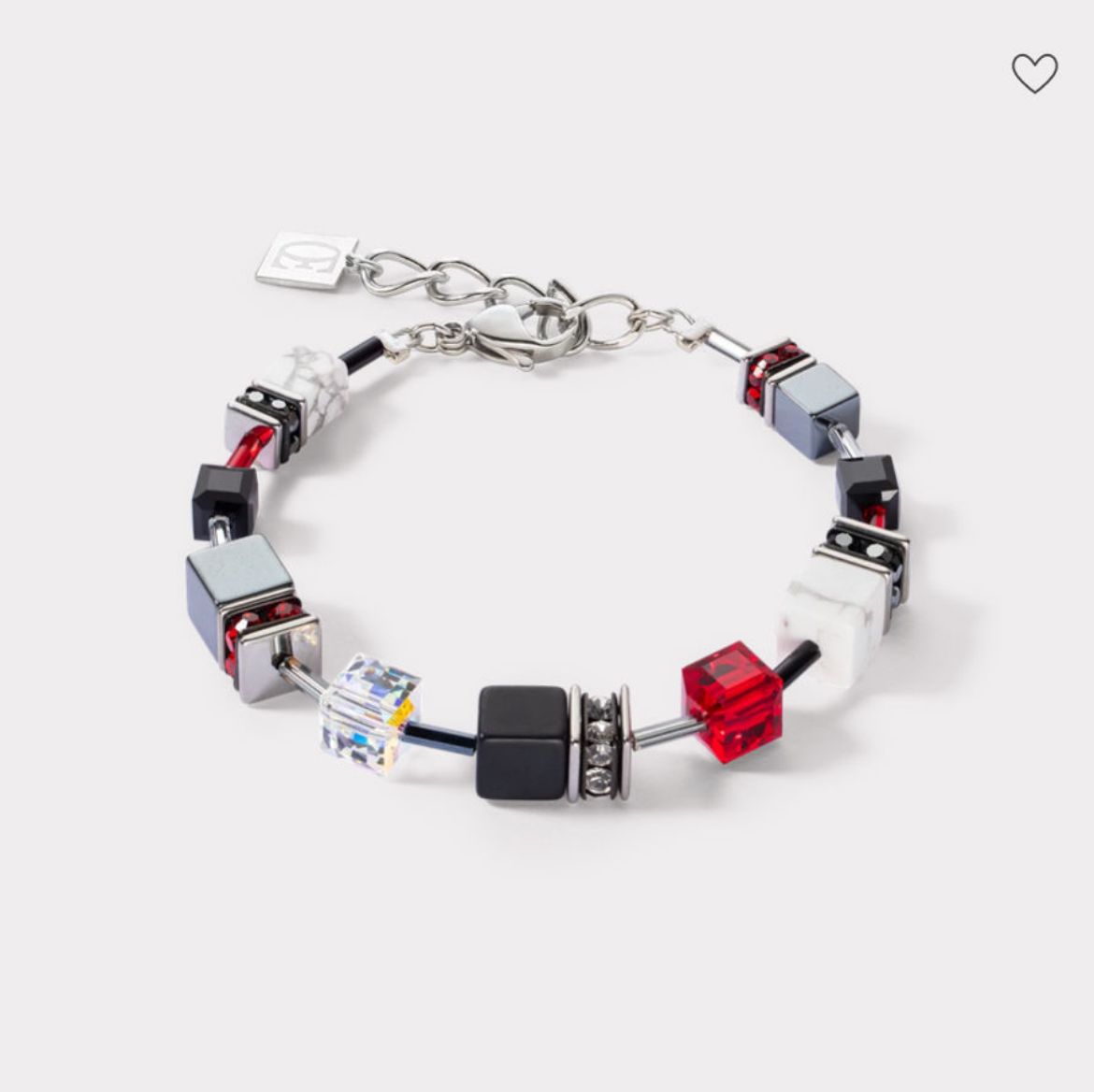 Picture of GeoCUBE® Iconic Precious Bracelet Black-Red