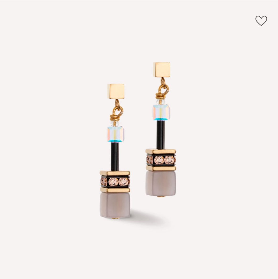 Picture of GeoCUBE® Iconic Precious Earrings Brown