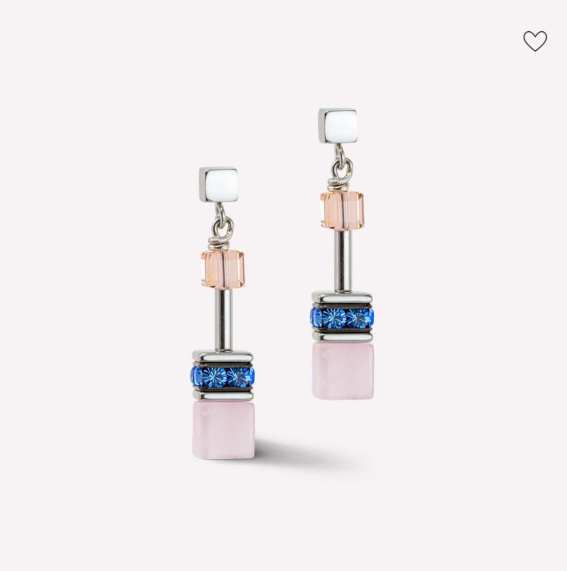 Picture of GeoCUBE® Iconic Precious Earrings Lilac-Blue