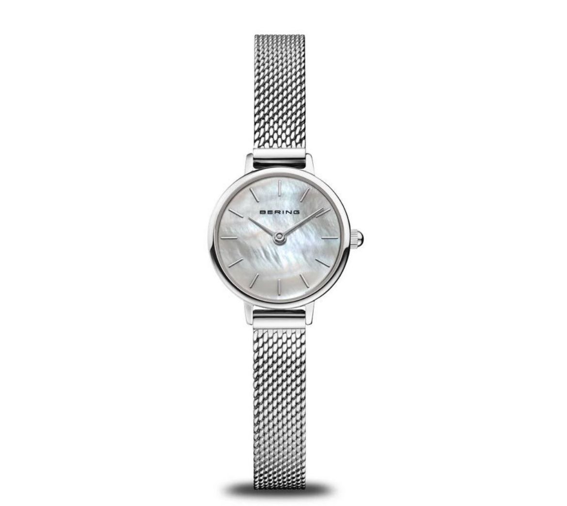 Picture of Women’s Silver Watch with Mother of Pearl Dial and Mesh Strap