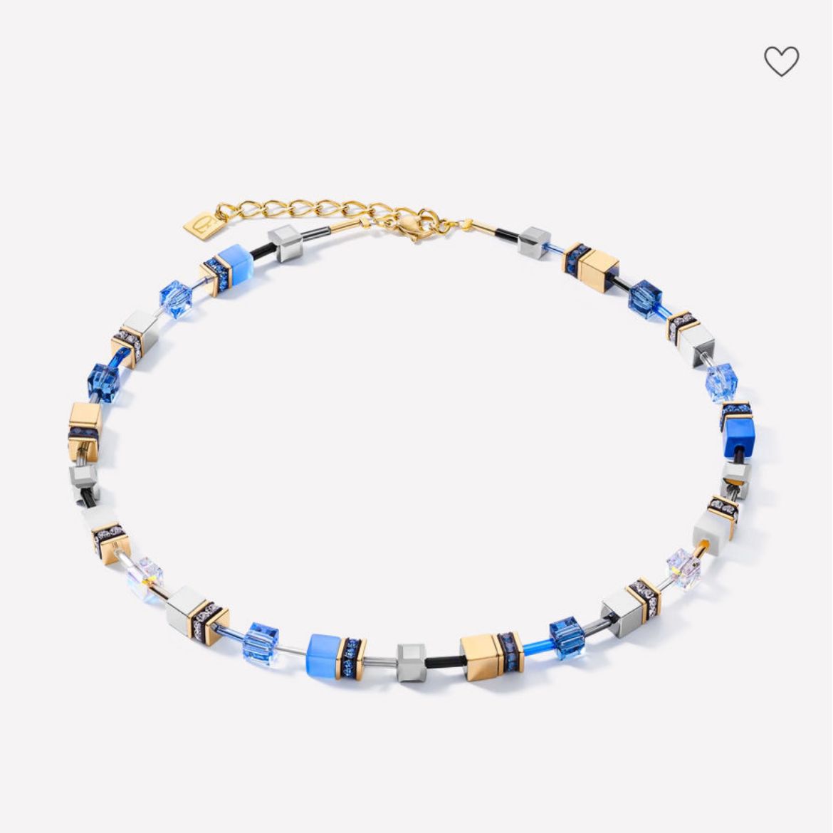 Picture of GeoCUBE® Necklace blue-gold