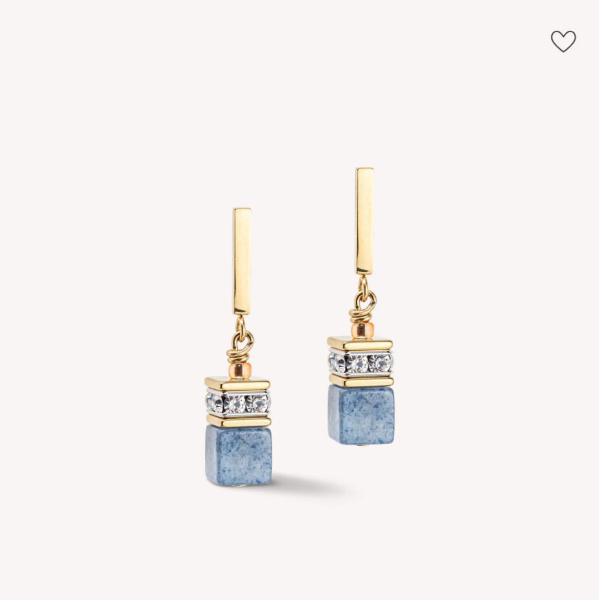 Picture of Geocube Iconic Precious Light Blue Earrings