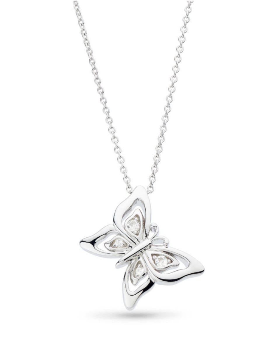 Picture of Blossom Flyte Butterfly White Topaz Necklace
