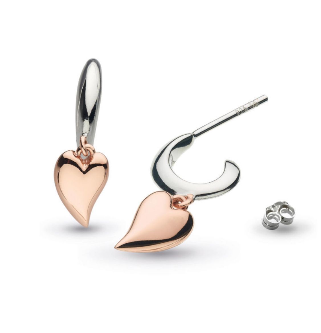 Picture of Desire Kiss Blush Mini Heart Hoop Drop Earrings