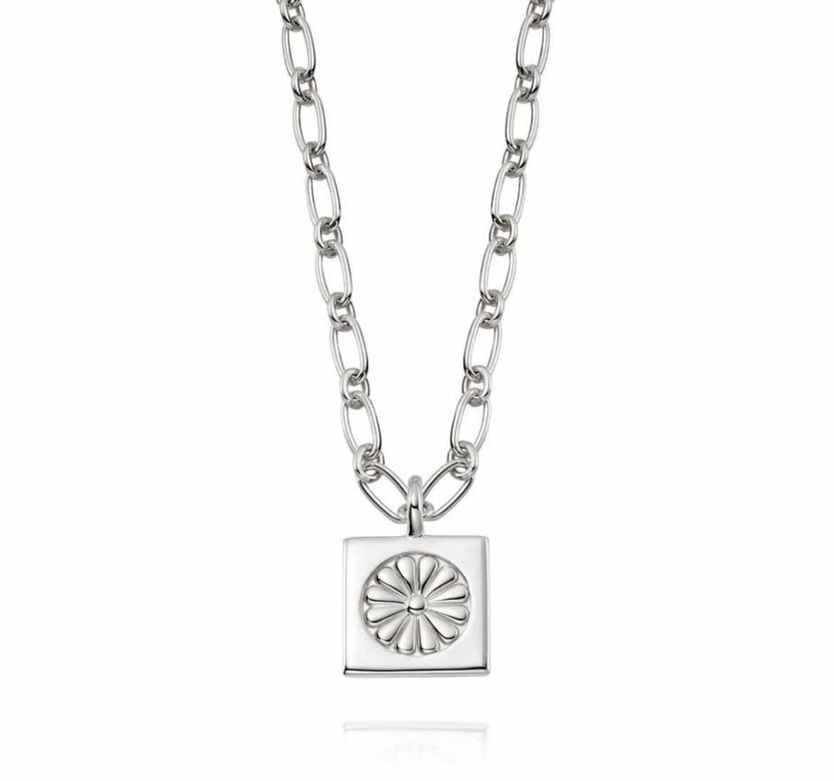 Picture of Daisy Bloom Medallion Necklace Sterling Silver