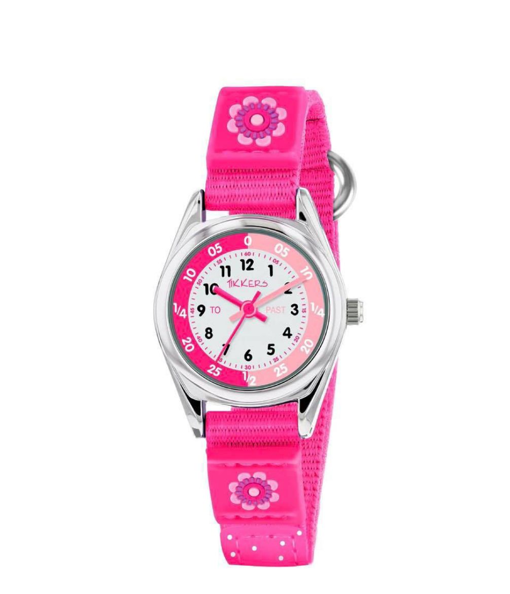 Picture of Pink Flower Velcro Time Teacher Watch