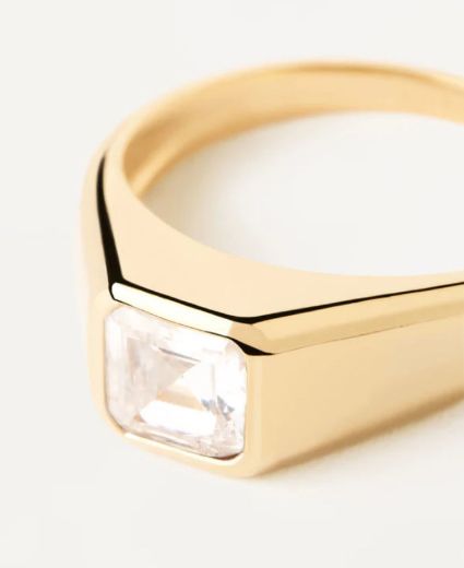 Picture of Square Shimmer Stamp Ring