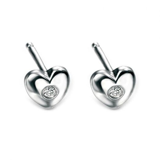 Picture of Heart Stud Earrings with Diamond