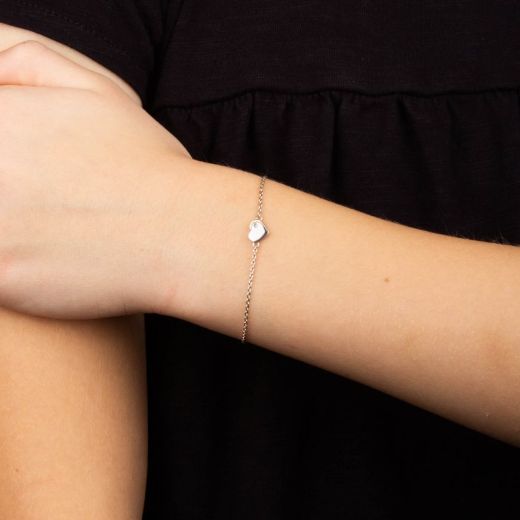 Picture of Heart Bracelet with Rose Gold Plated Detail and Diamond