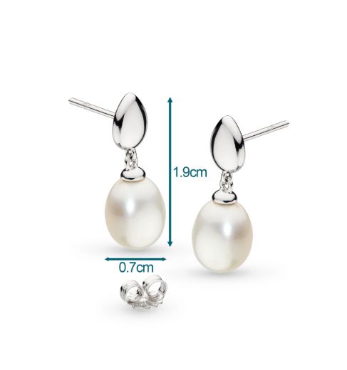Picture of Coast Pebble Pearl Droplet Earrings