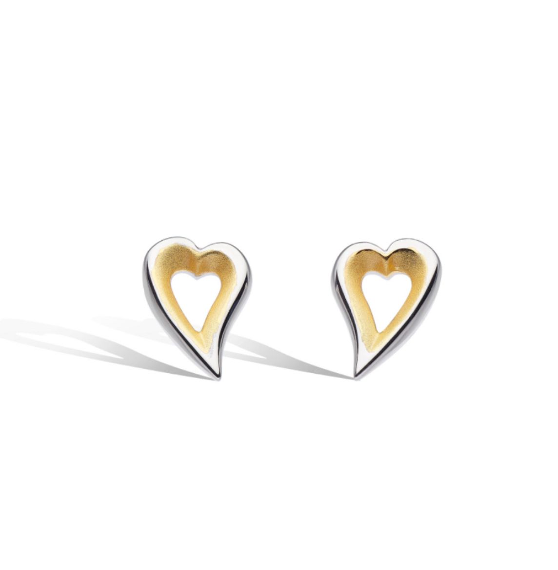 Picture of Desire Love Story Gold Heart Stud Earrings