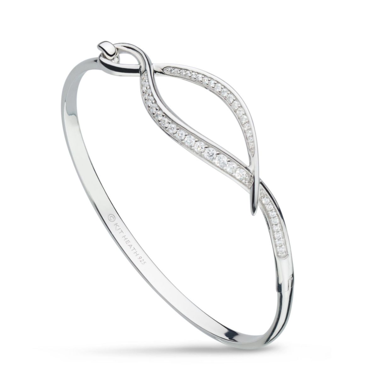 Picture of Entwine Twine Twist Pavé Hinged Bangle