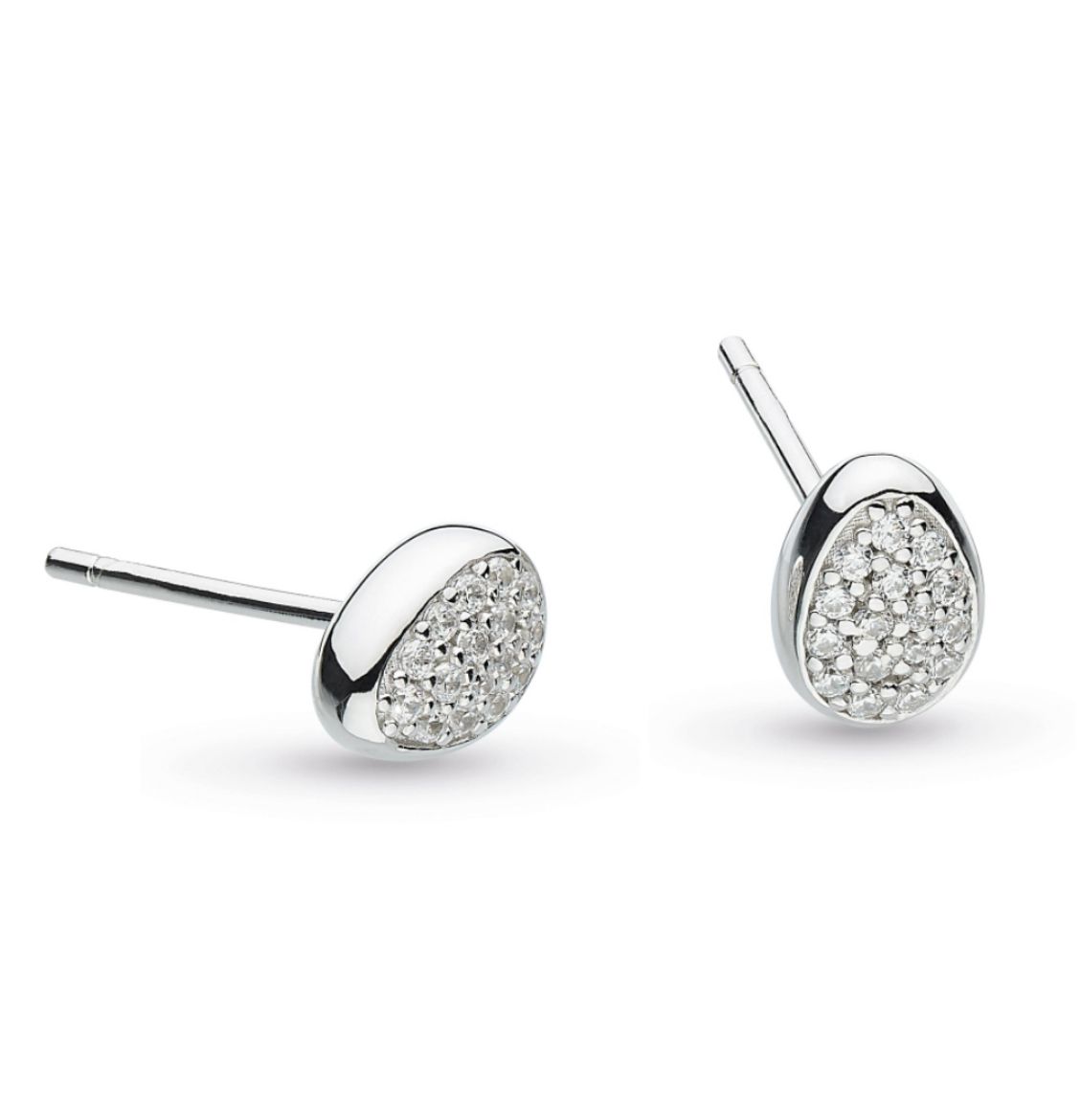 Picture of Coast Pebble Glisten Pavé Stud Earrings