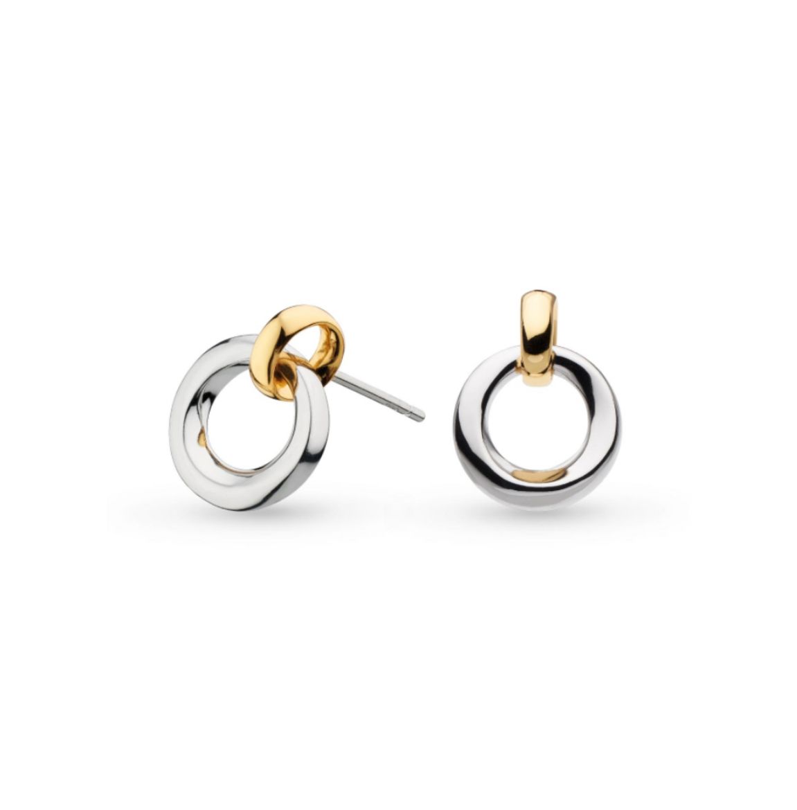Picture of Bevel Cirque Link Golden Stud Earrings
