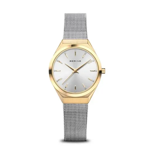 Picture of Ultra Slim Watch with Silver Mesh Strap 
