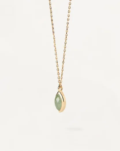 Picture of Green Aventurine Necklace in Gold