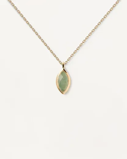 Picture of Green Aventurine Necklace in Gold