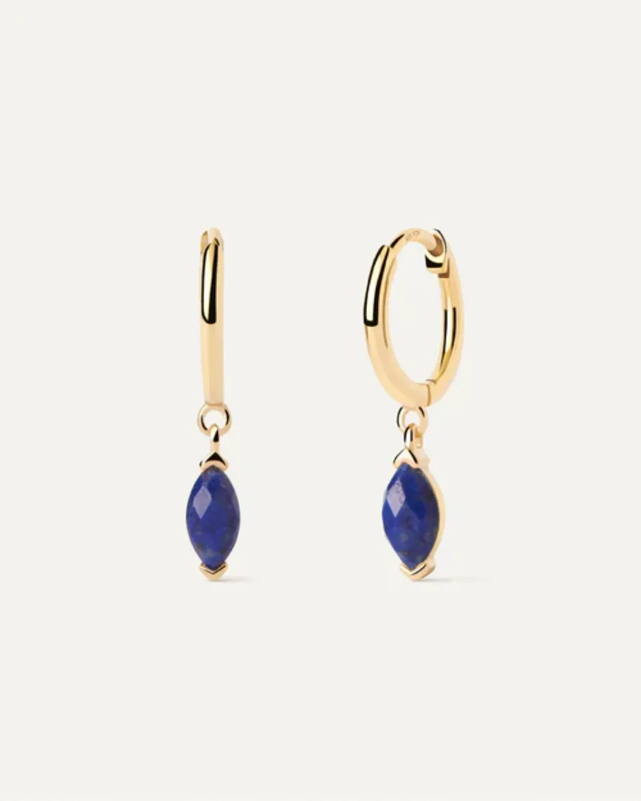 Picture of Lapis Lazuli Nomad Hoops in Gold