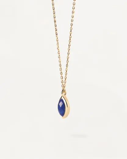 Picture of Lapis Lazuli Nomad Necklace in Gold