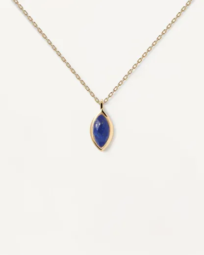 Picture of Lapis Lazuli Nomad Necklace in Gold