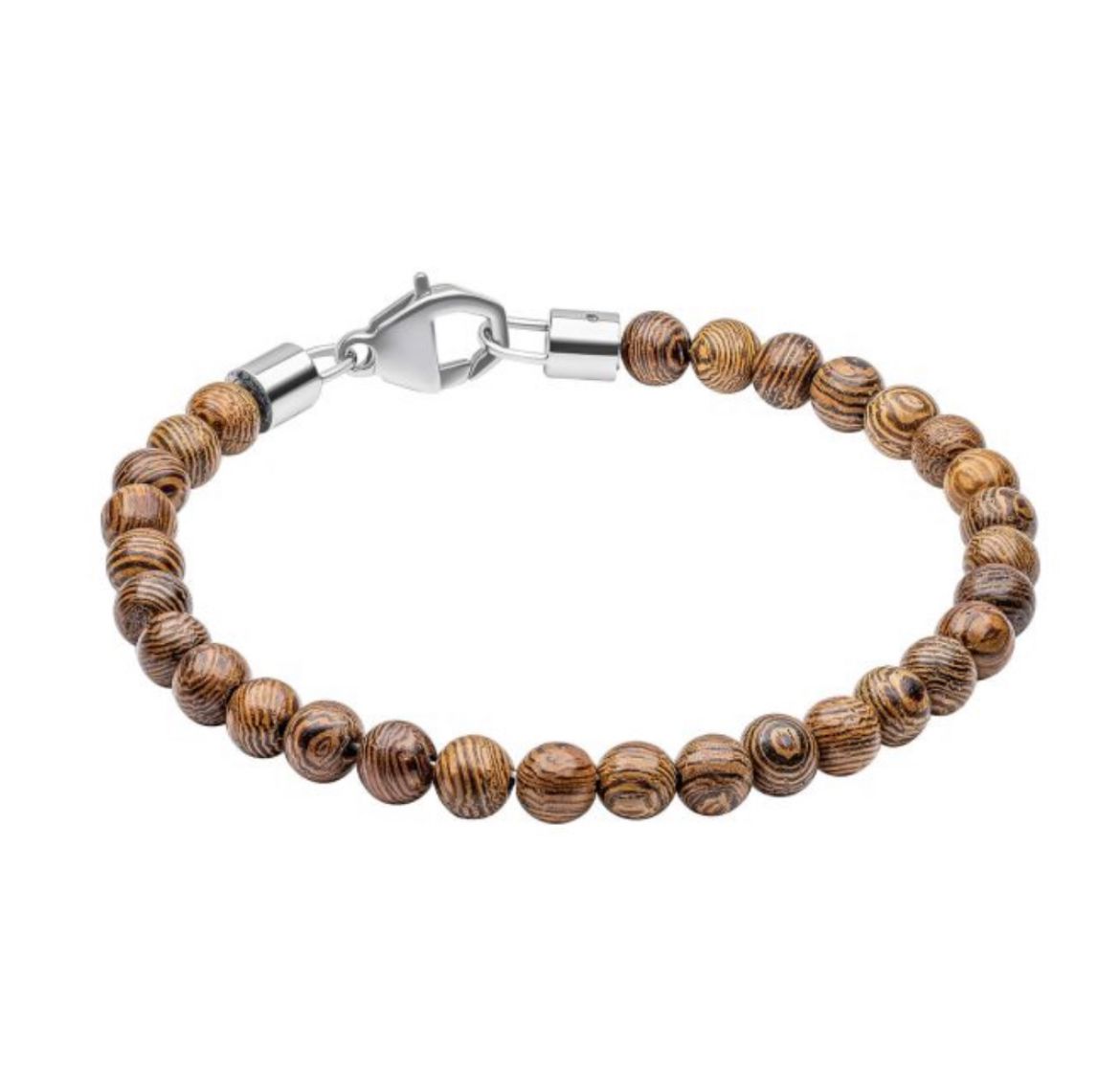 Picture of Round Brown Wood Beads Bracelet