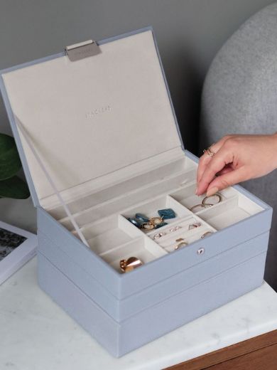 Picture of Dusky Blue Classic Jewellery Box Lid