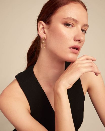 Picture of Serotonin Link Earrings in Gold 