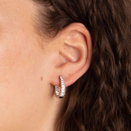 Picture of Statement Baguette Hoop Earrings