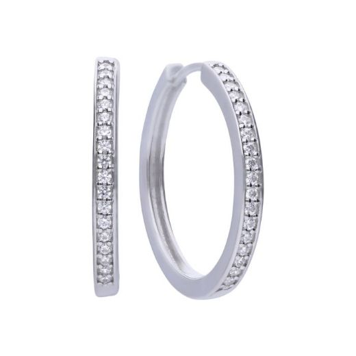 Picture of Classic Creole Zirconia Hoop Earrings