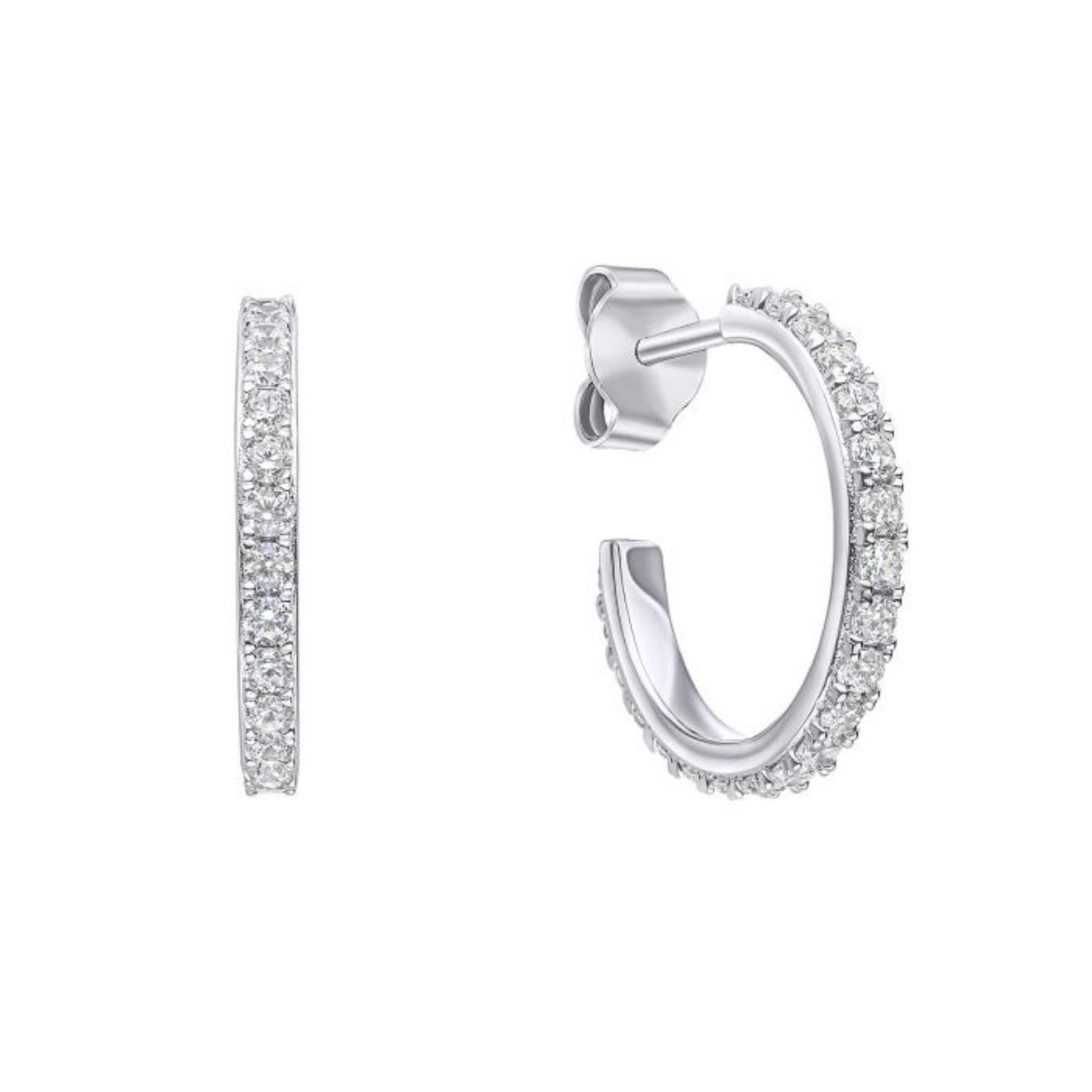 Picture of Zirconia 3/4 Hoop Earrings