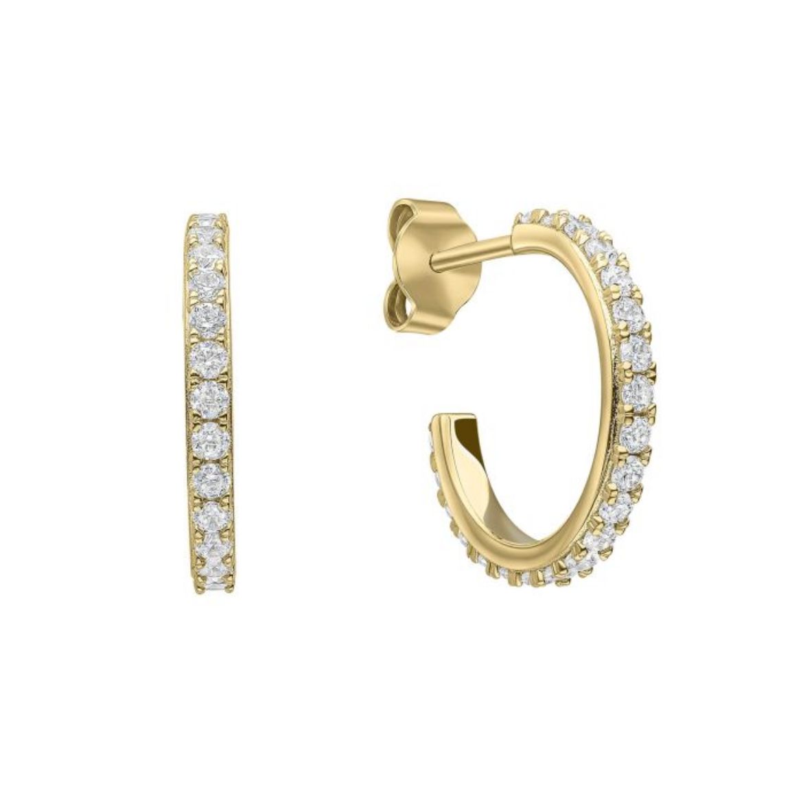 Picture of Zirconia 3/4 Hoop Earrings