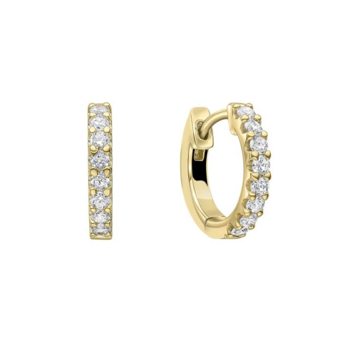 Picture of Claw Set Zirconia Hoop Earrings