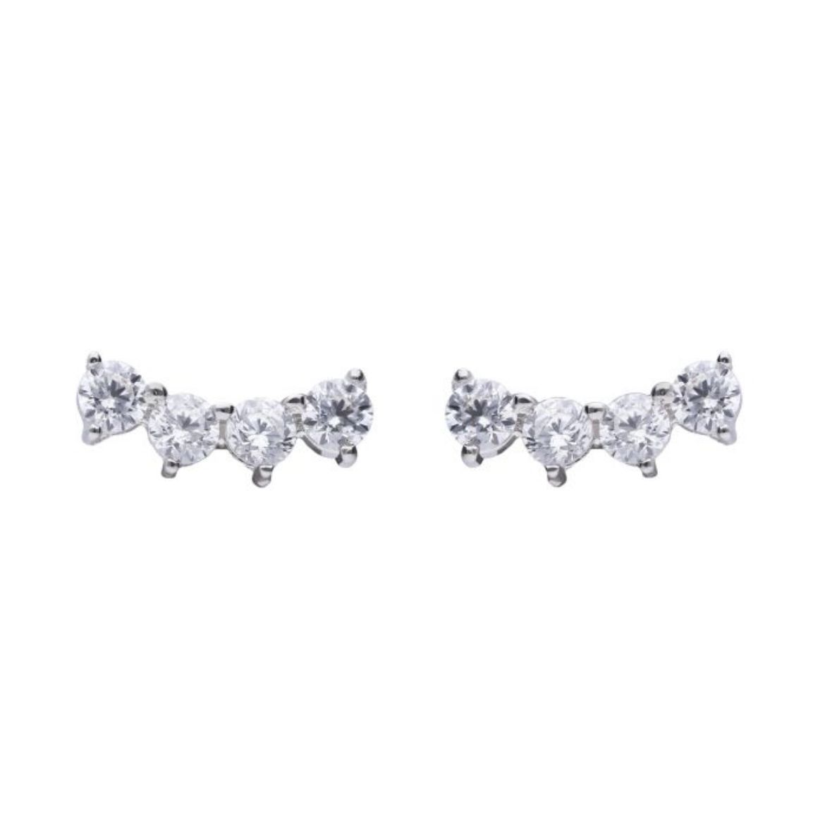 Picture of Four Stone Crawler Stud Earrings
