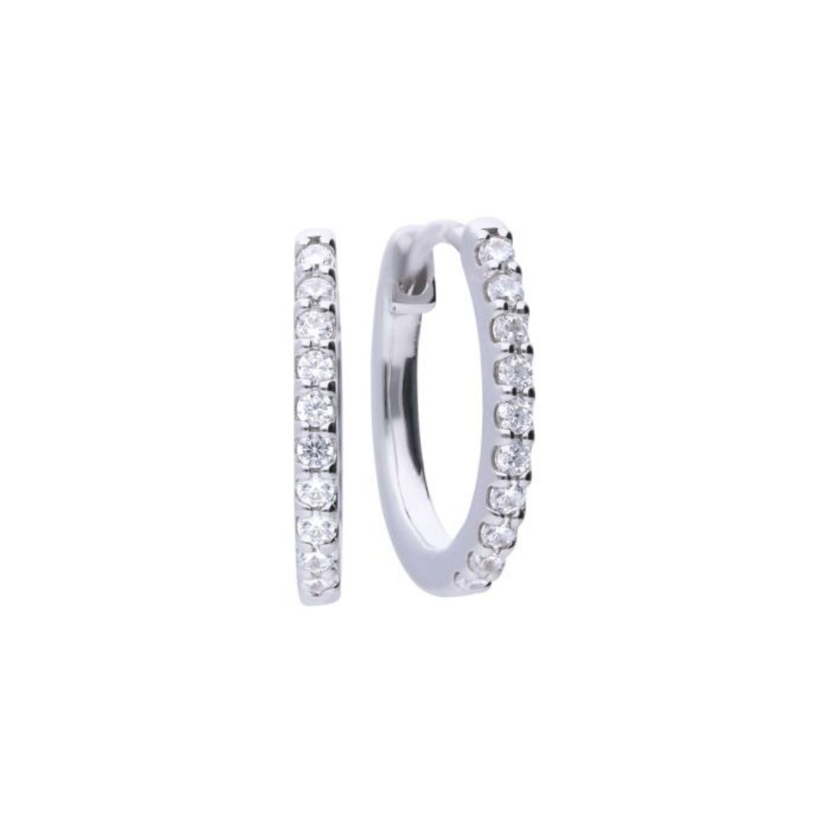 Picture of Claw Set Zirconia Hoop Earrings